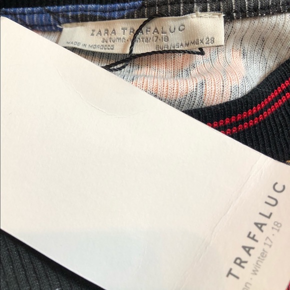 🔴SOLD🔴Zara floral print ribbed bodycon dress sz - Picture 7 of 8